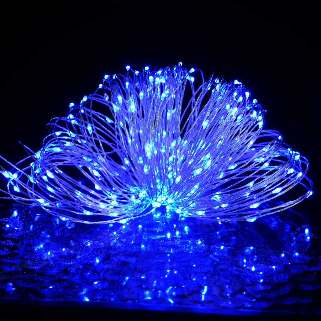 vidaXL LED lučke s 150 LED diodami modre 15 m