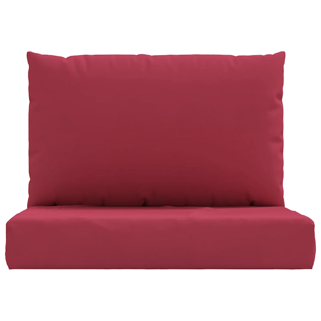 vidaXL Blazine za kavč iz palet 2 kosa vinsko rdeče blago