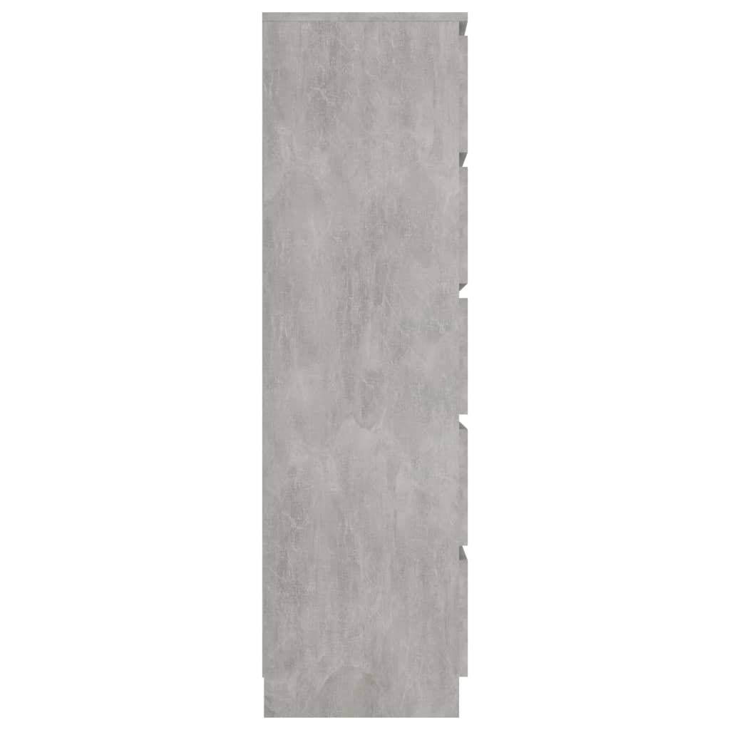 vidaXL Predalnik betonsko siv 60x35x121 cm iverna plošča