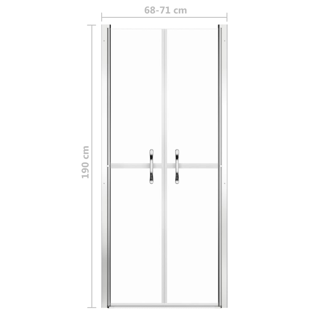 vidaXL Vrata za tuš prozorna ESG 71x190 cm