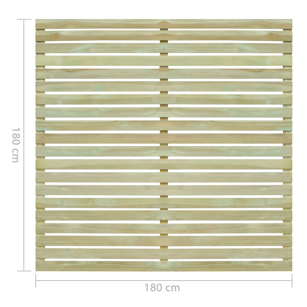 vidaXL Vrtni ograjni panel iz impregnirane borovine 180x180 cm