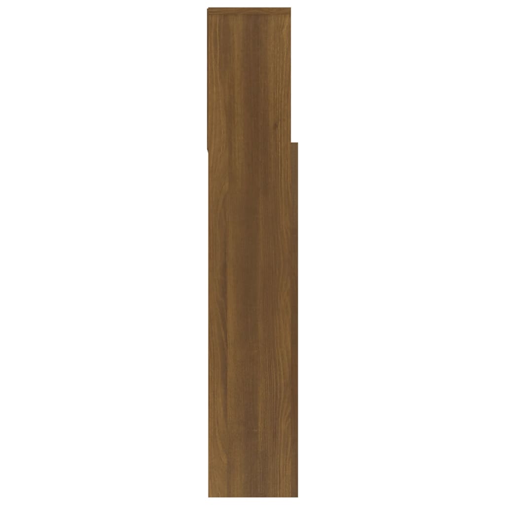 vidaXL Vzglavna omarica rjavi hrast 120x19x103,5 cm