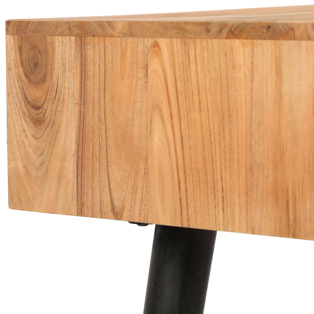 vidaXL Pisalna miza iz trdnega akacijevega lesa 118x45x76 cm