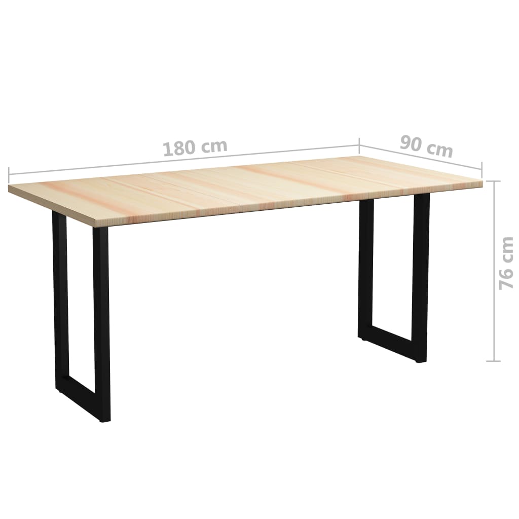 vidaXL Jedilna miza 200x100x76 cm borovina