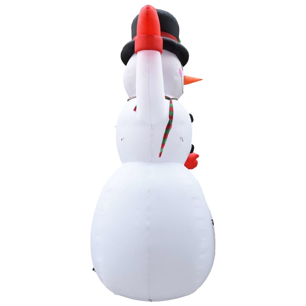 vidaXL Božični napihljiv snežak LED IP44 600 cm XXL
