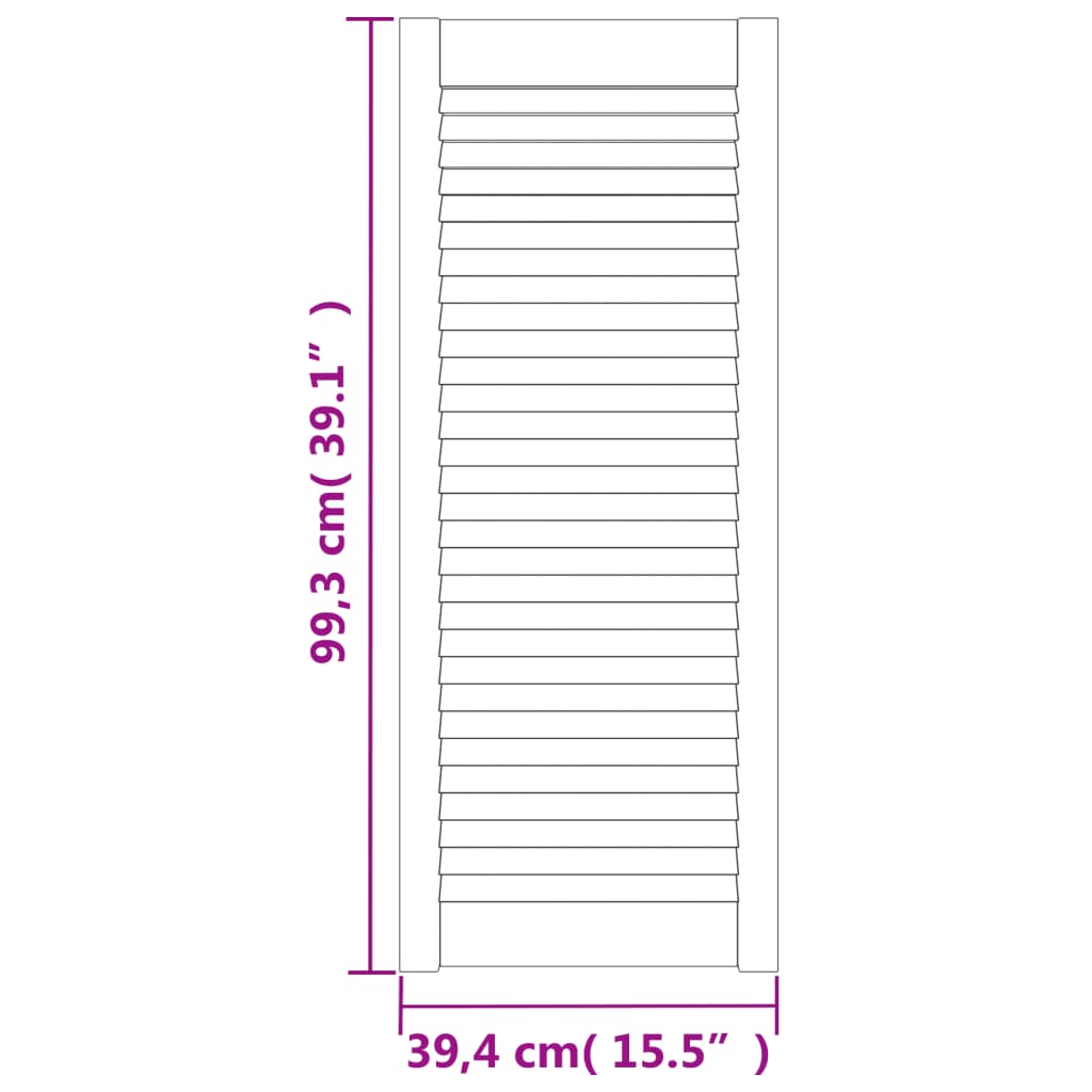 vidaXL Vrata za omarico z letvicami 4 kosi bela 99,3x39,4 cm borovina