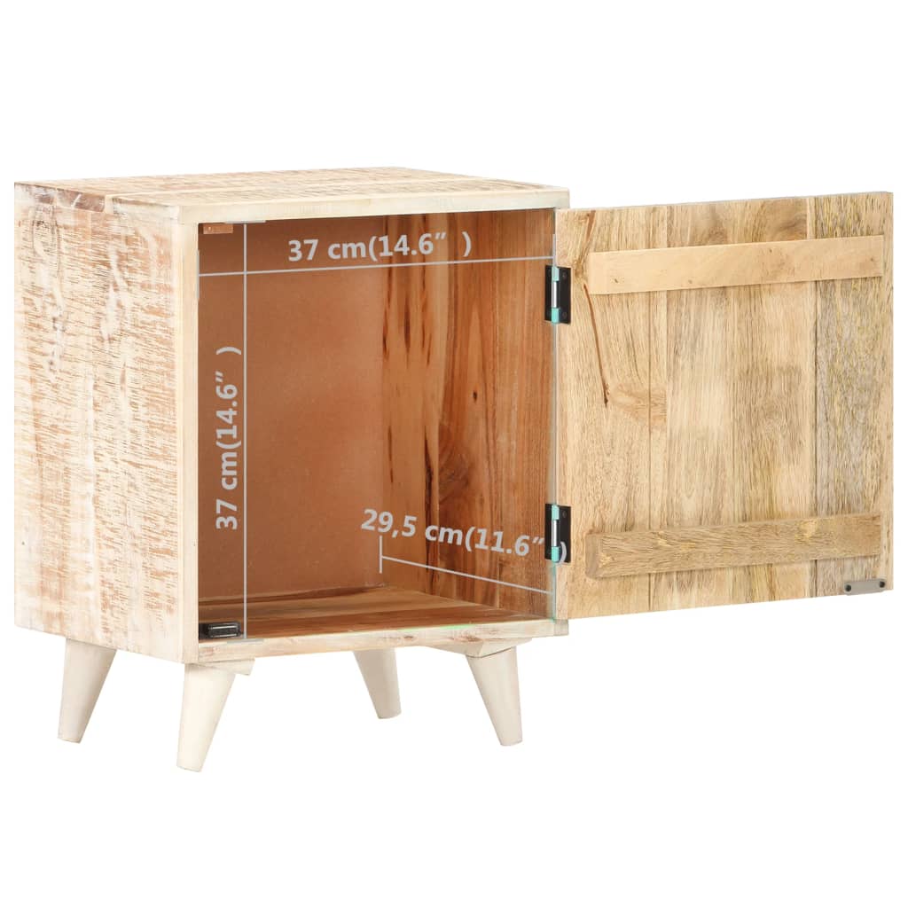 vidaXL Izrezljana nočna omarica 40x30x50 cm trden akacijev les