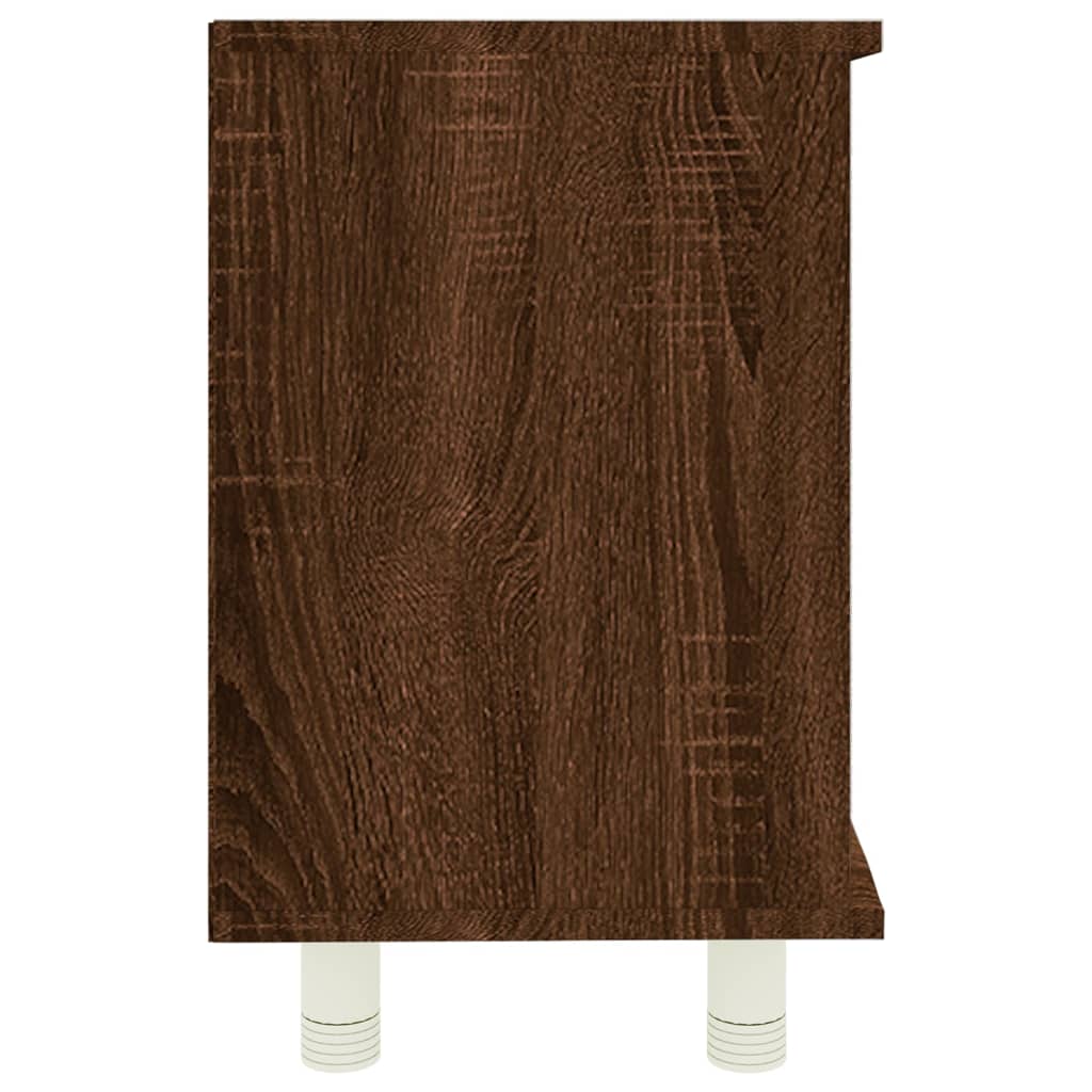 vidaXL Kopalniška omarica rjav hrast 60x32x53,5 cm inženirski les