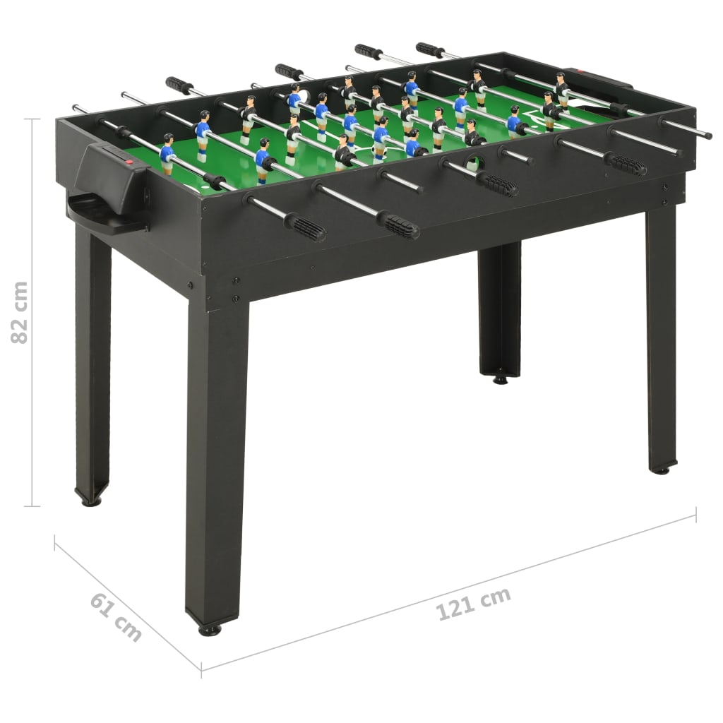 vidaXL Večnamenska igralna miza 15 v 1 121x61x82 cm črna