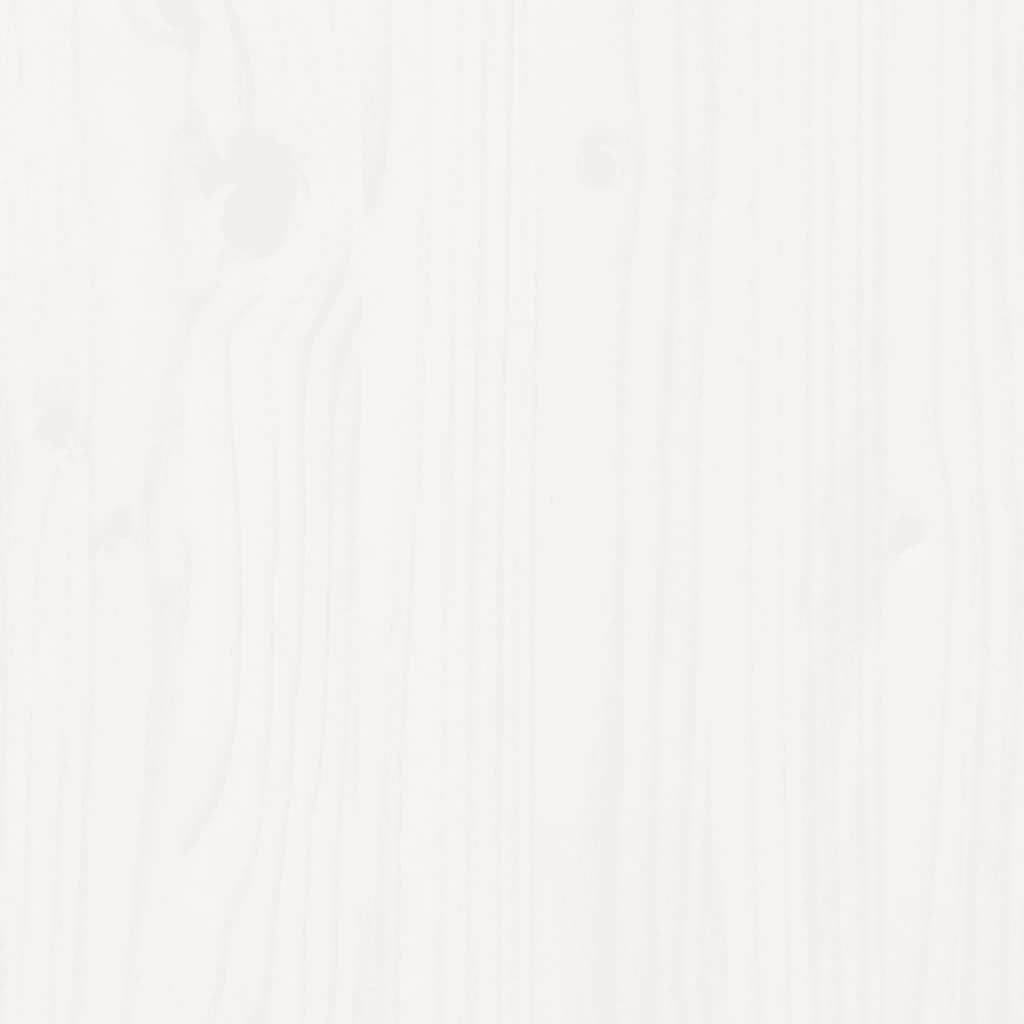 vidaXL Nočna omarica bela 79,5x38x65,5 cm trdna borovina
