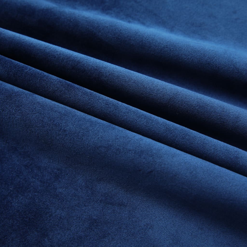 vidaXL Zatemnitvene zavese 2 kosa z obešali žametne modre 140x245 cm