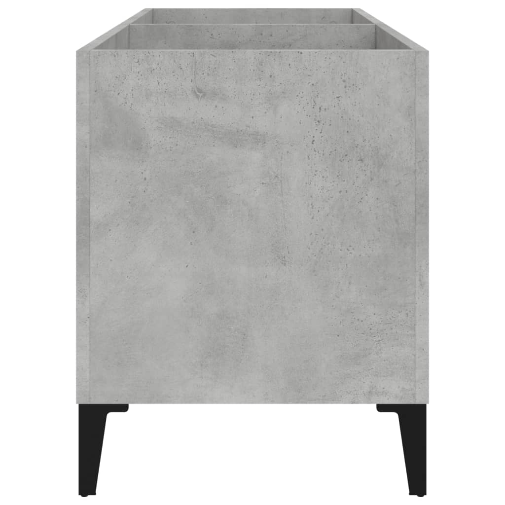 vidaXL Omarica za gramofonske plošče betonsko siva 74,5x38x48 cm les