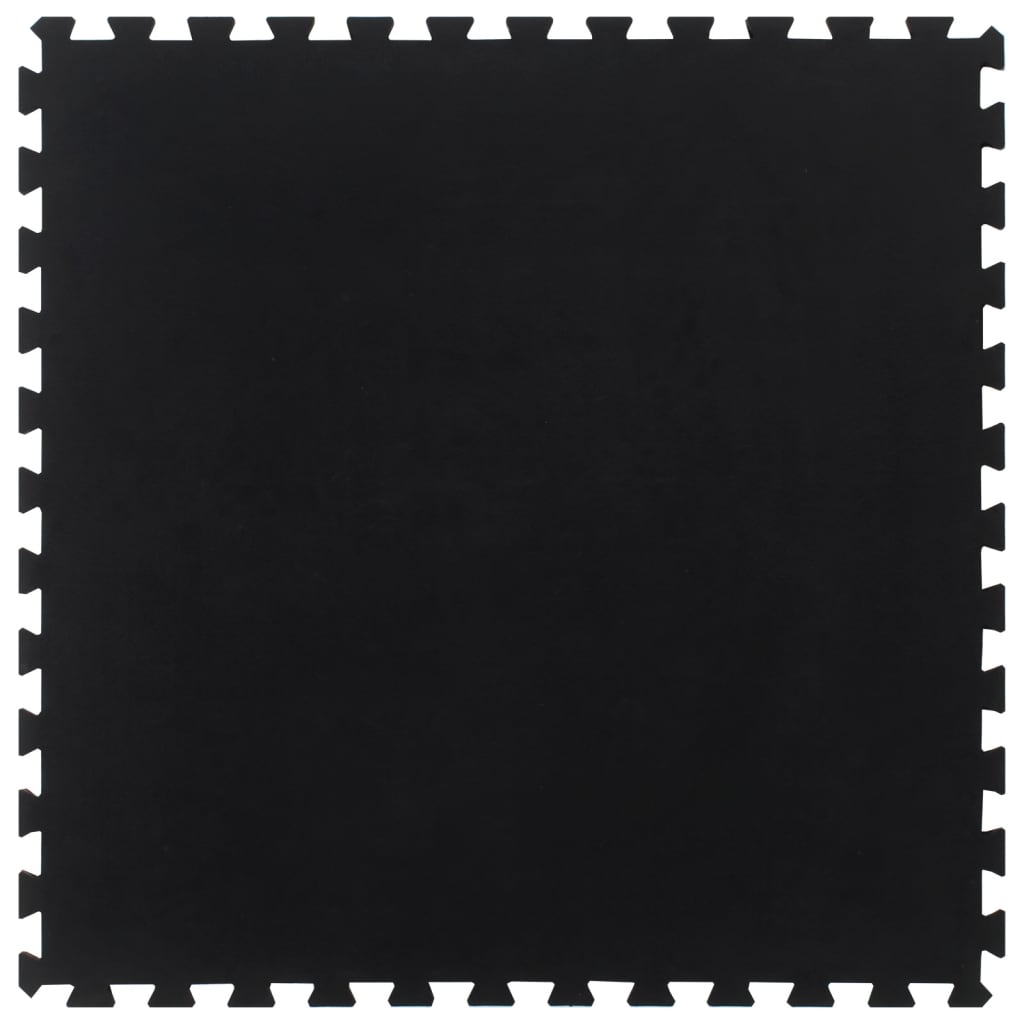 vidaXL Gumijasta talna ploščica črna 12 mm 100x100 cm