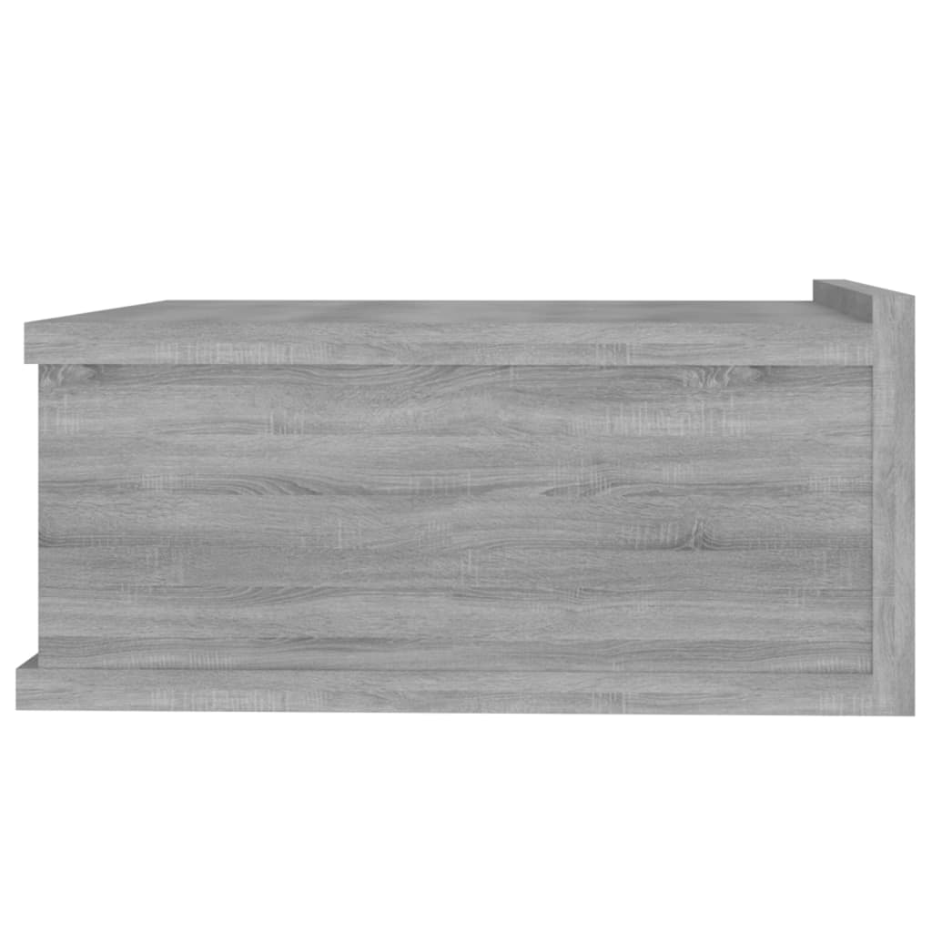 vidaXL Lebdeča nočna omarica siva sonoma 40x30x15 cm inženirski les