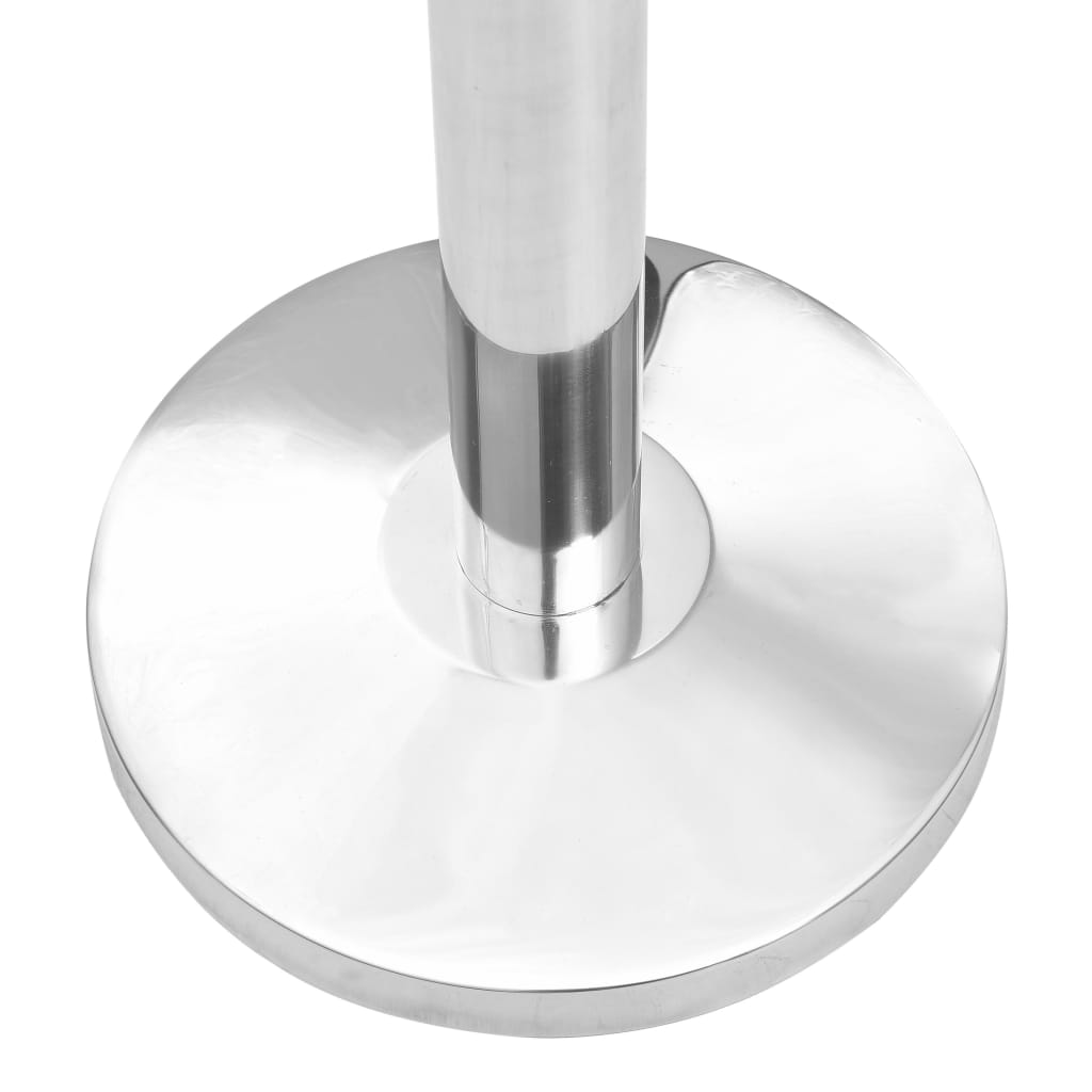 vidaXL Pregradni stebriček s trakom za prireditve jeklo srebrn