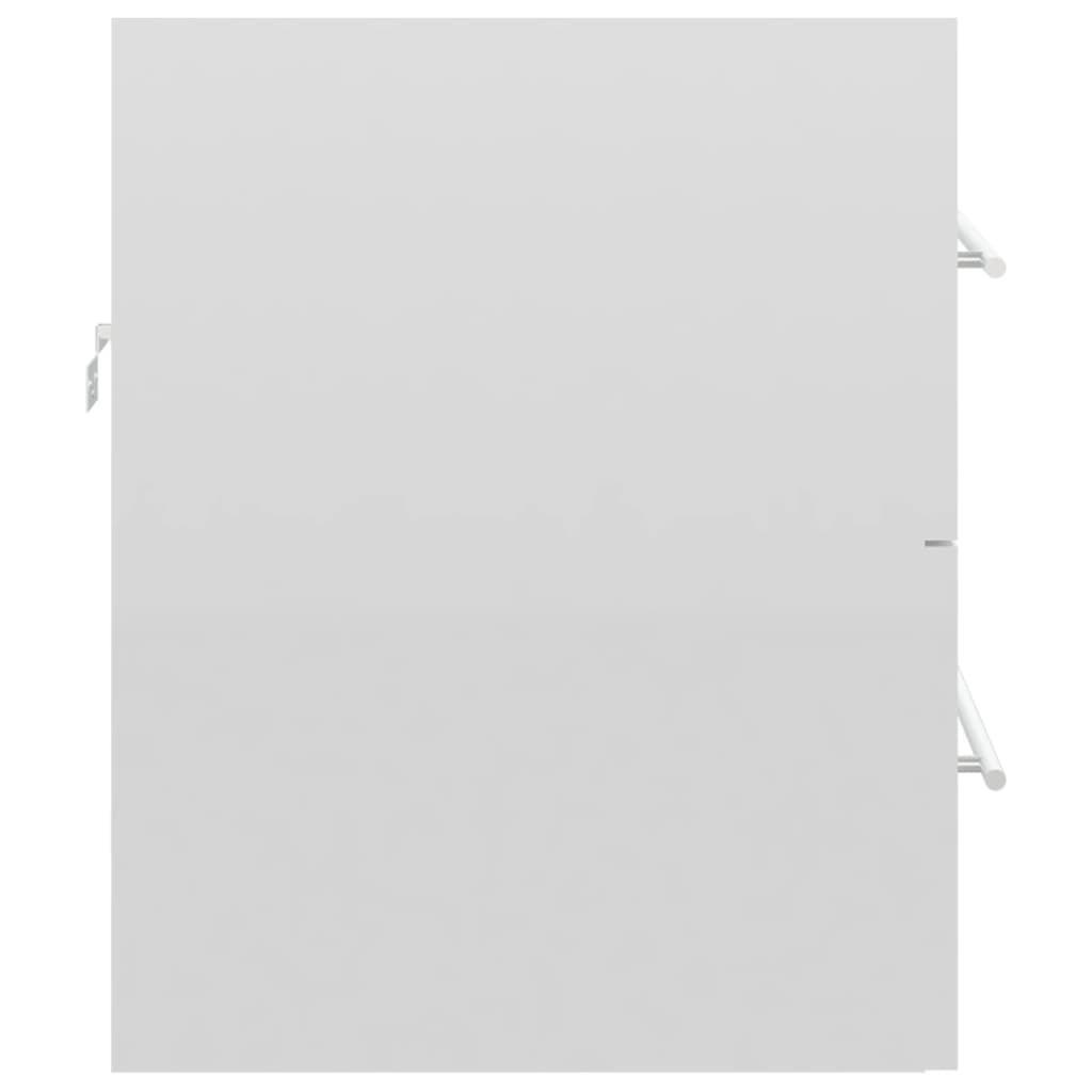 vidaXL Omarica za umivalnik visok sijaj bela 60x38,5x48 cm iverna pl.