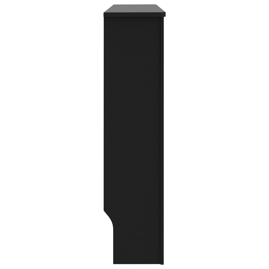 vidaXL Pokrov za radiator črn 112x19x81,5 cm mediapan