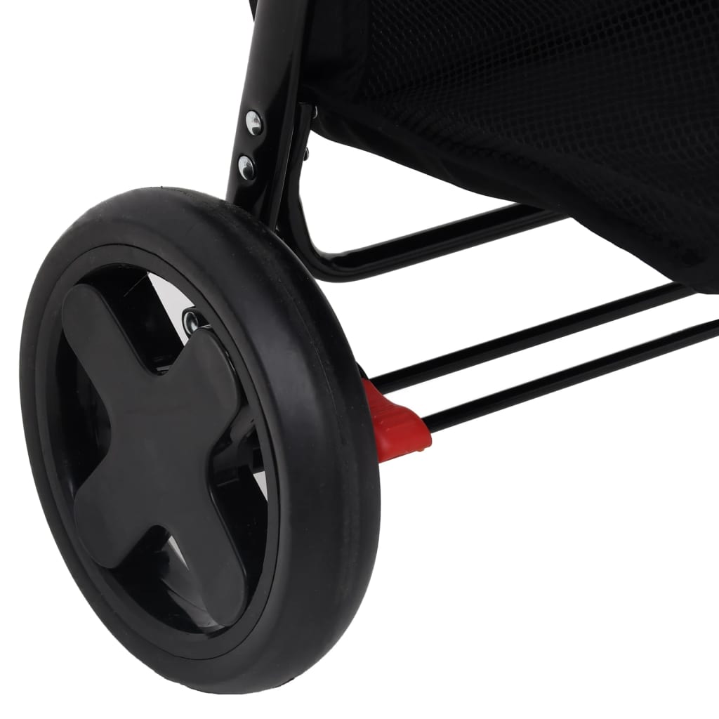 vidaXL Otroški voziček 3 v 1 svetlo siv jeklen