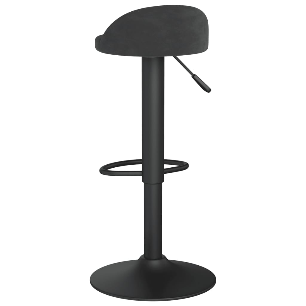 vidaXL Barski stolčki 2 kosa črn žamet