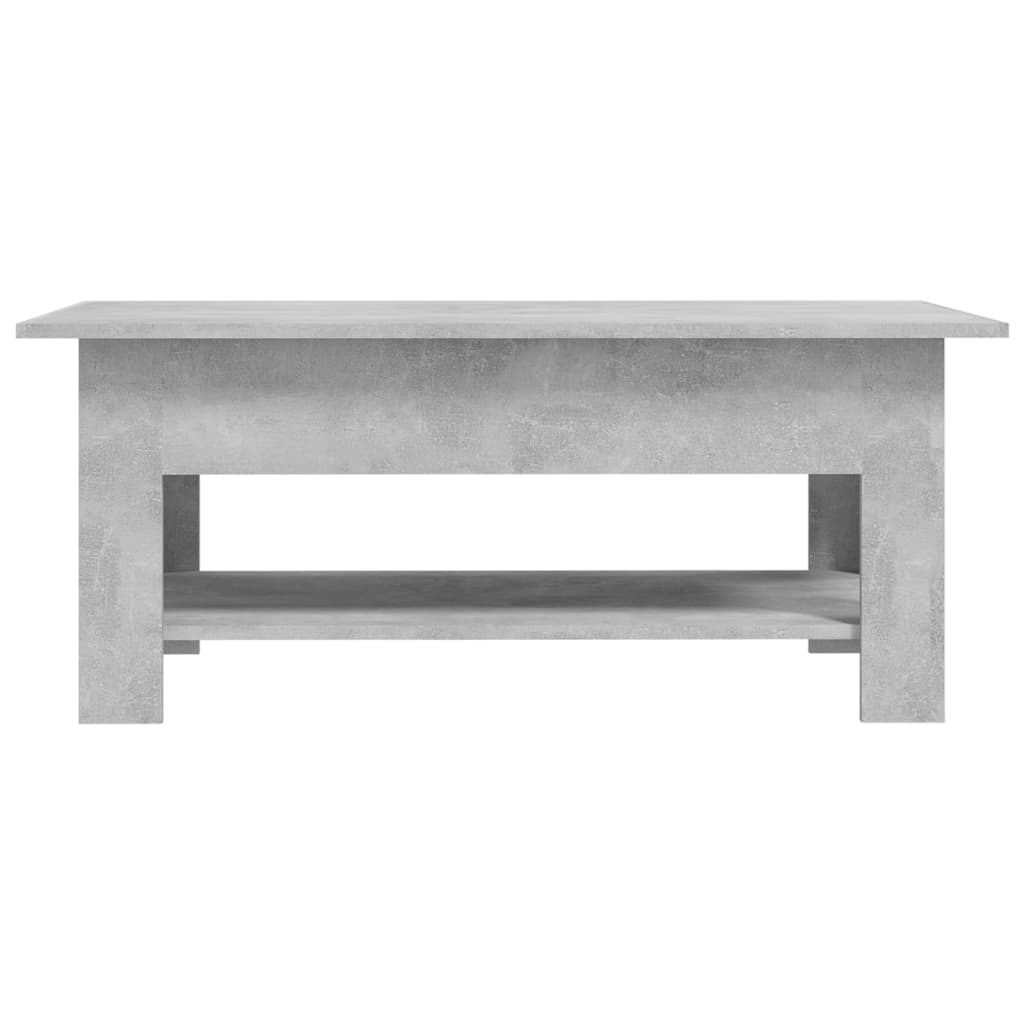 vidaXL Klubska mizica betonsko siva 102x55x42 cm iverna plošča