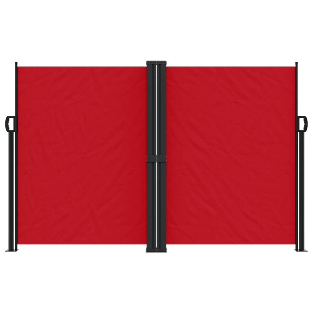 vidaXL Zložljiva stranska tenda rdeča 160x1200 cm