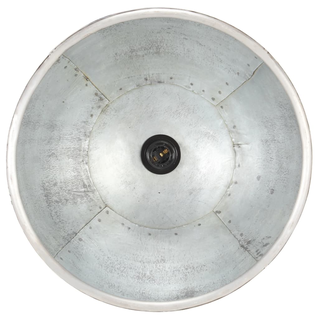 vidaXL Industrijska viseča svetilka 25 W srebrna okrogla 40 cm E27