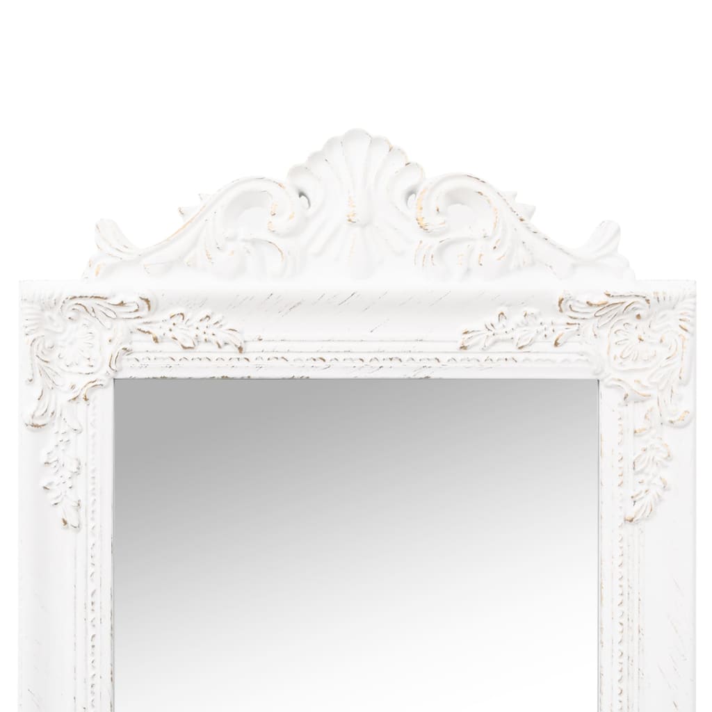vidaXL Prostostoječe ogledalo belo 40x160 cm
