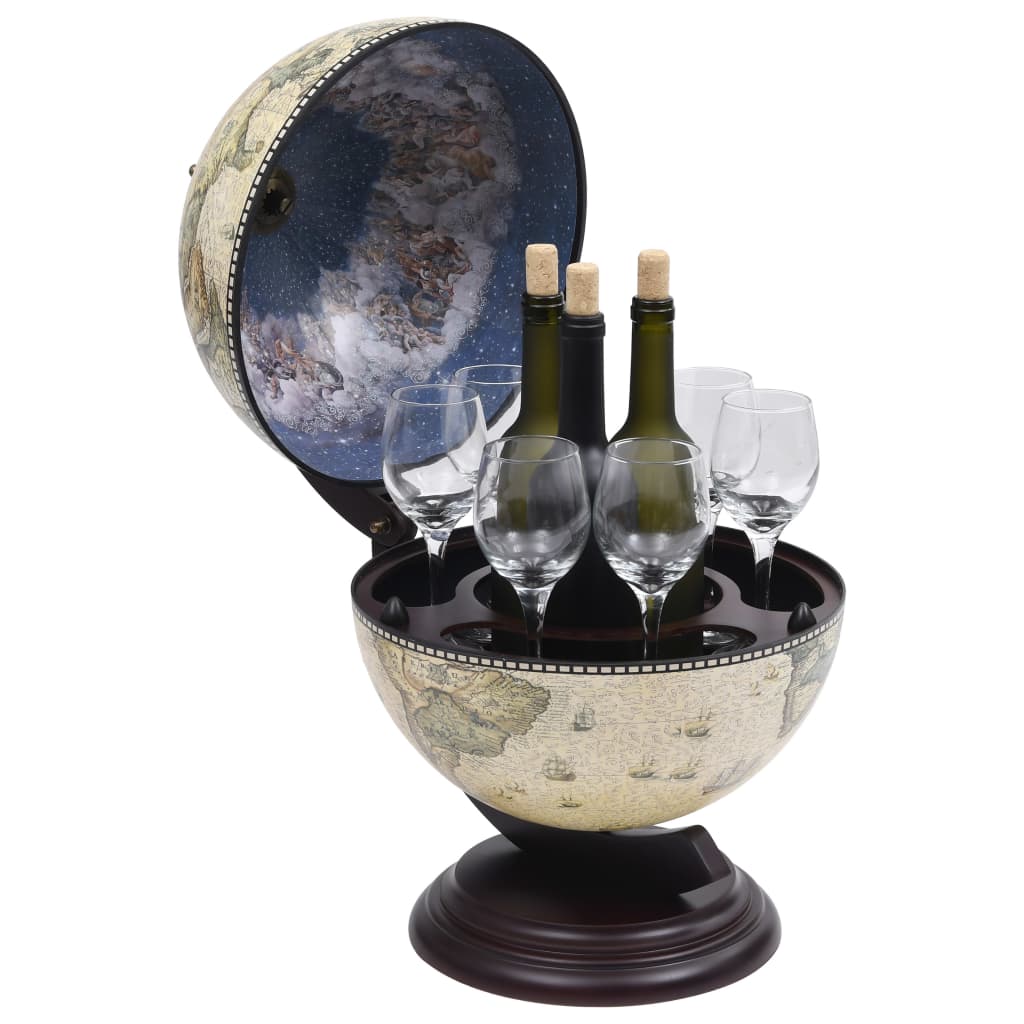 vidaXL Namizni globus bar/stojalo za vino les evkaliptusa zelen