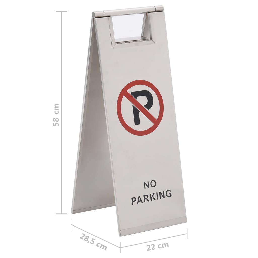 vidaXL Zložljiv znak za parkiranje nerjaveče jeklo
