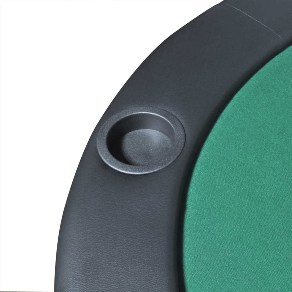 vidaXL Zložljivo poker namizje za 10 igralcev zeleno