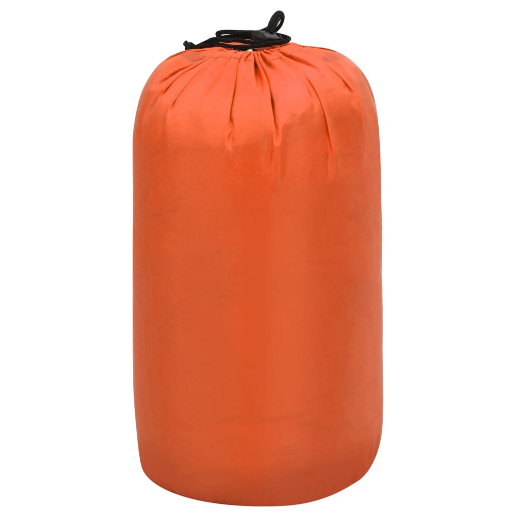 vidaXL Lahka spalna vreča oranžna 1100 g 10 °C