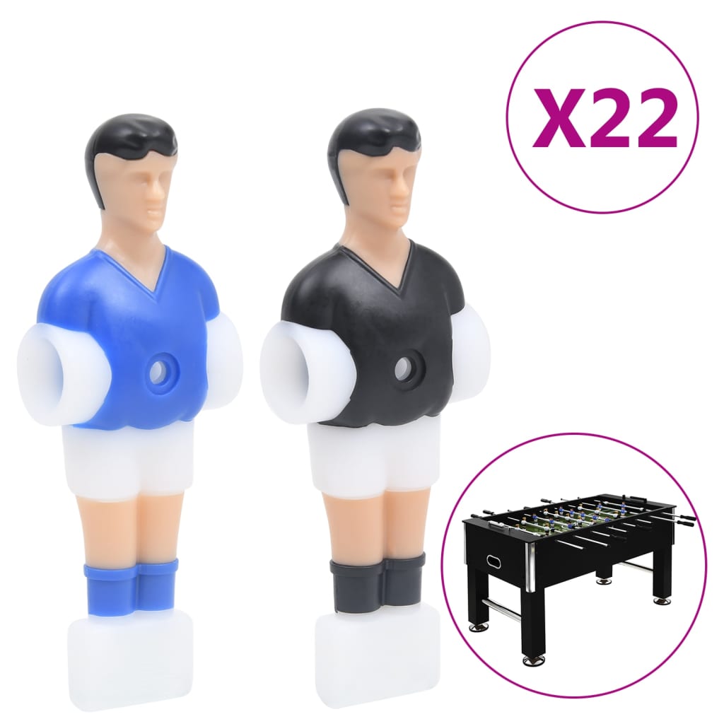 vidaXL Igralci za namizni nogomet za 12,7 mm palice 22 kosov