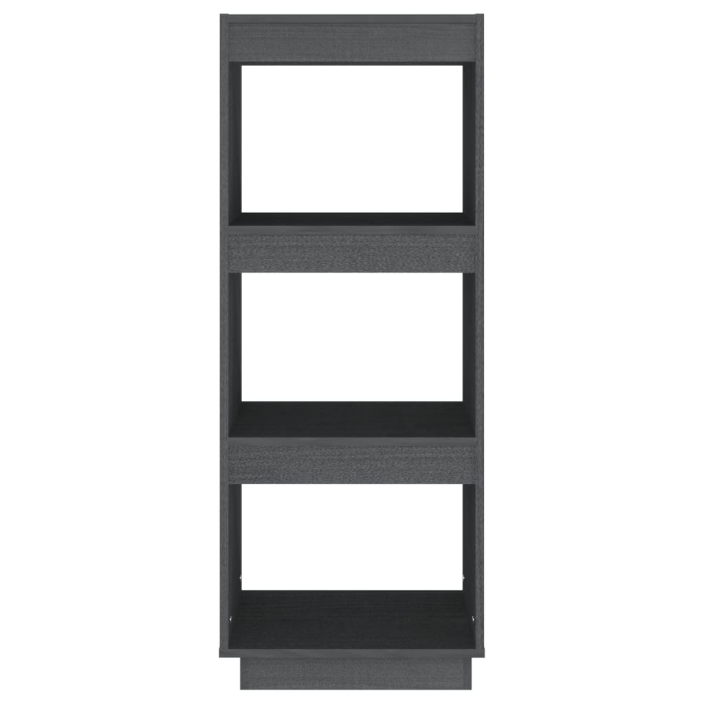 vidaXL Knjižna omara za razdelitev prostora siva 40x35x103 cm borovina
