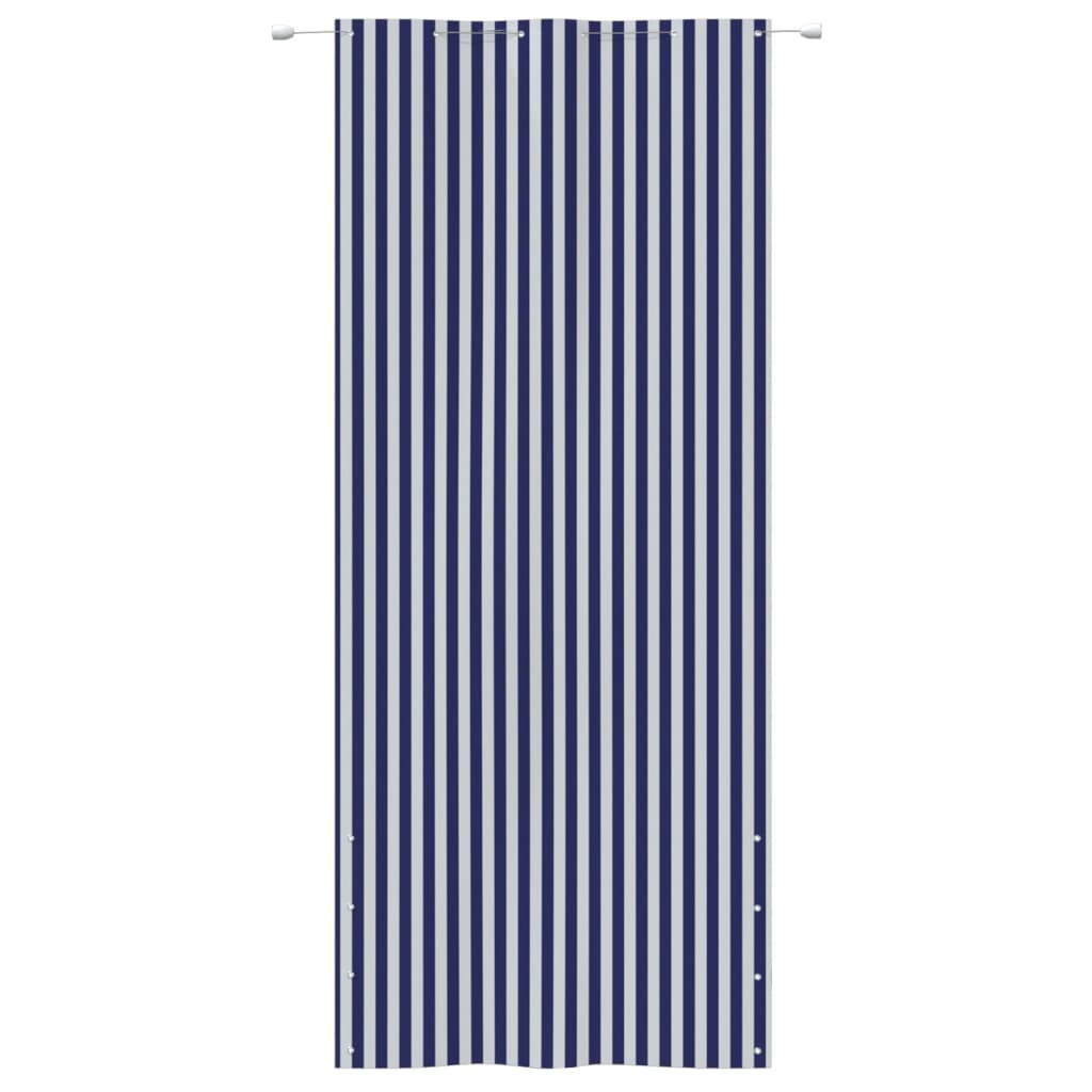 vidaXL Balkonsko platno modro in belo 120x240 cm tkanina Oxford