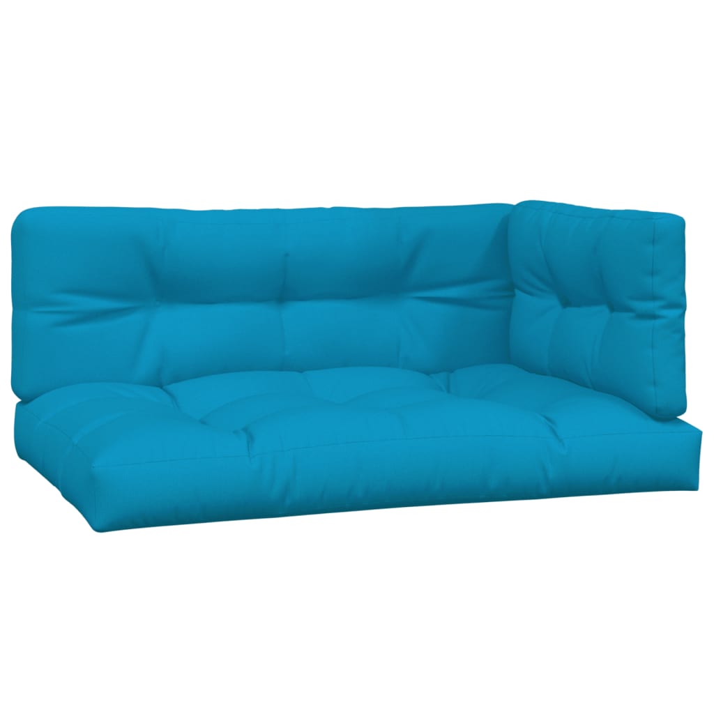 vidaXL Blazine za kavč iz palet 3 kosi modre