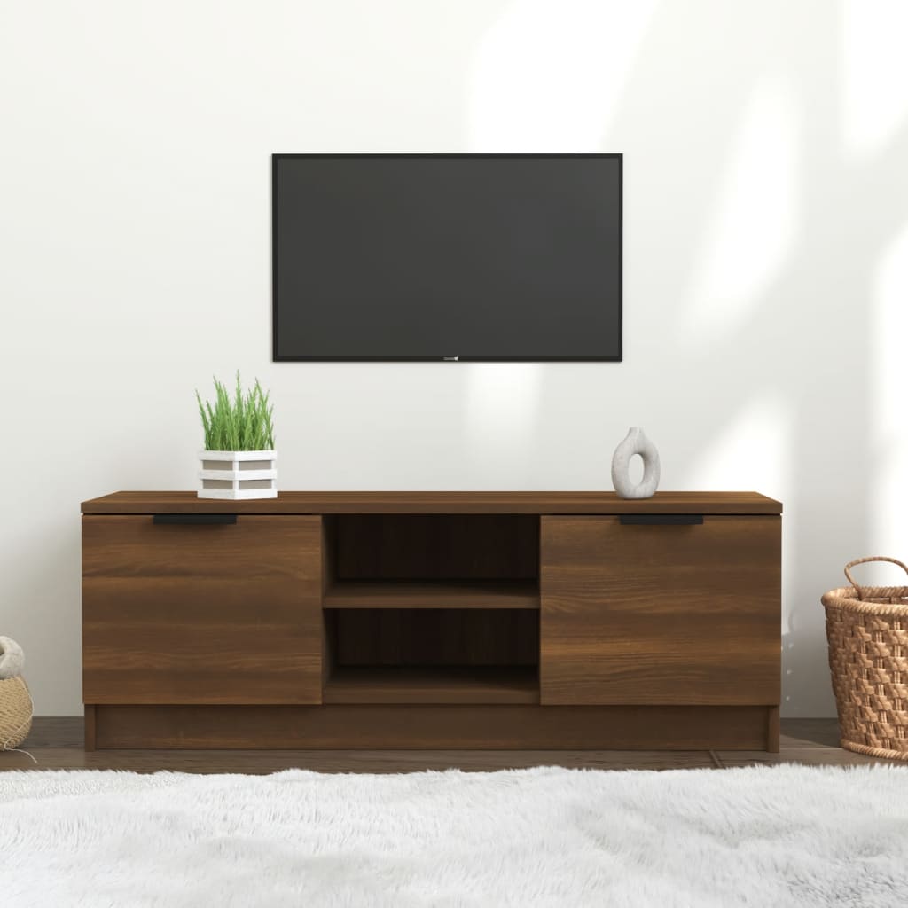vidaXL TV omarica rjavi hrast 102x35x36,5 cm inženirski les