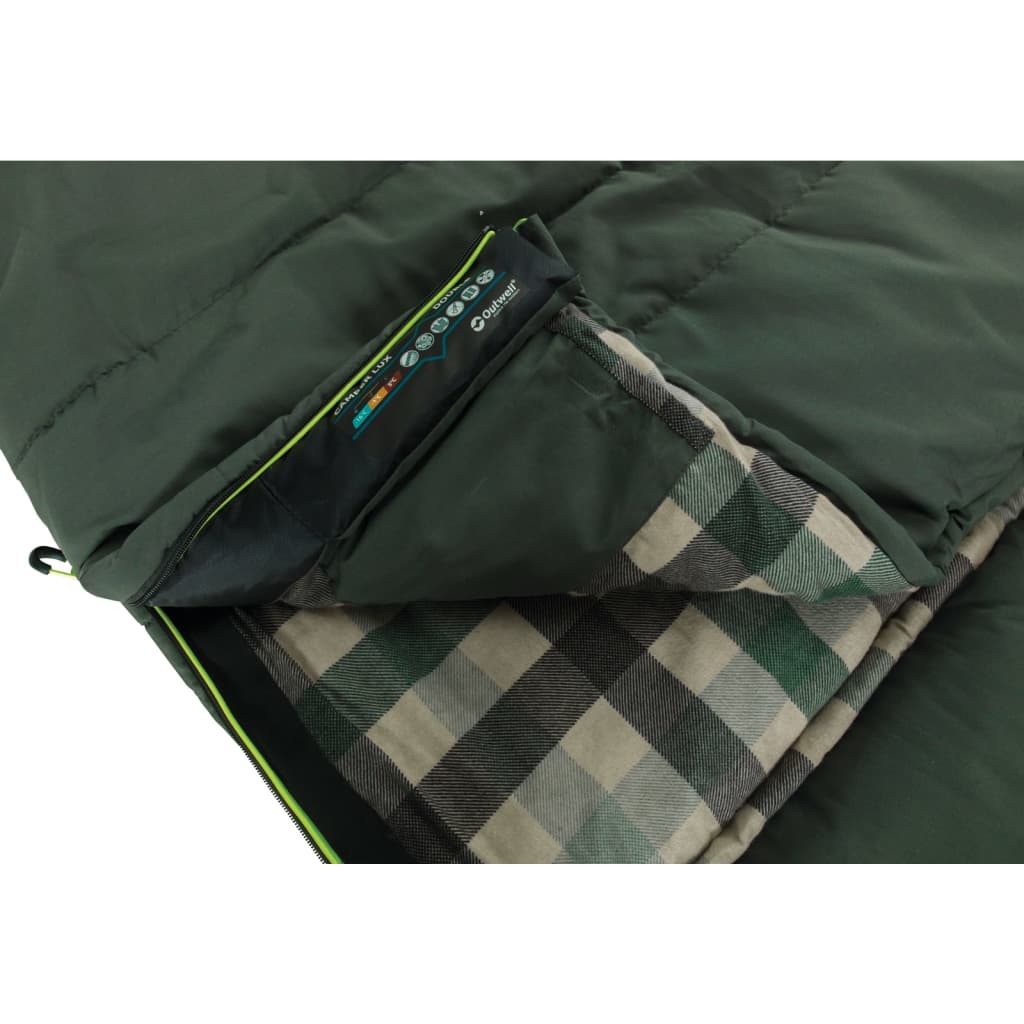 Outwell Dvojna spalna vreča Camper Lux gozdno zelena