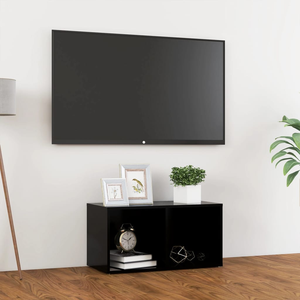 vidaXL TV omarica črna 72x35x36,5 cm iverna plošča