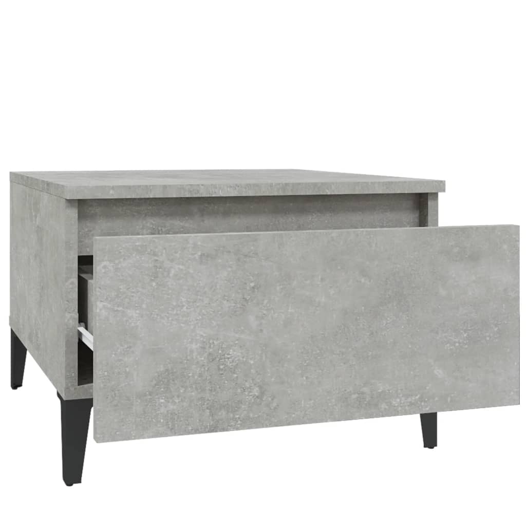 vidaXL Stranska mizica 2 kosa betonsko siva 50x46x35 cm inženirski les