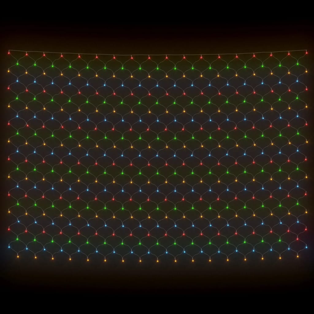 vidaXL Novoletna svetlobna mreža večbarvna 4x4 m 544 LED lučk