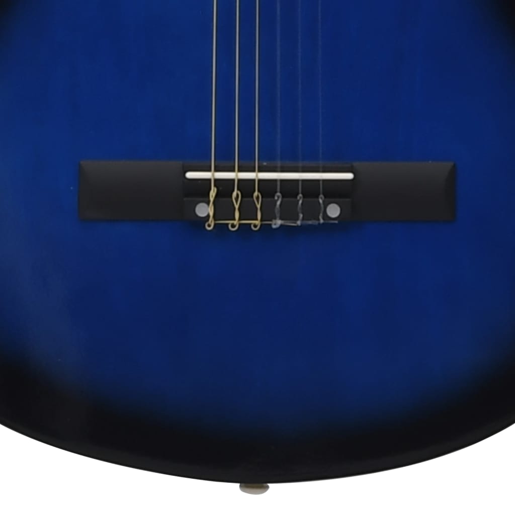 vidaXL Klasična kitara s 6 strunami 12-delni komplet modra 38"