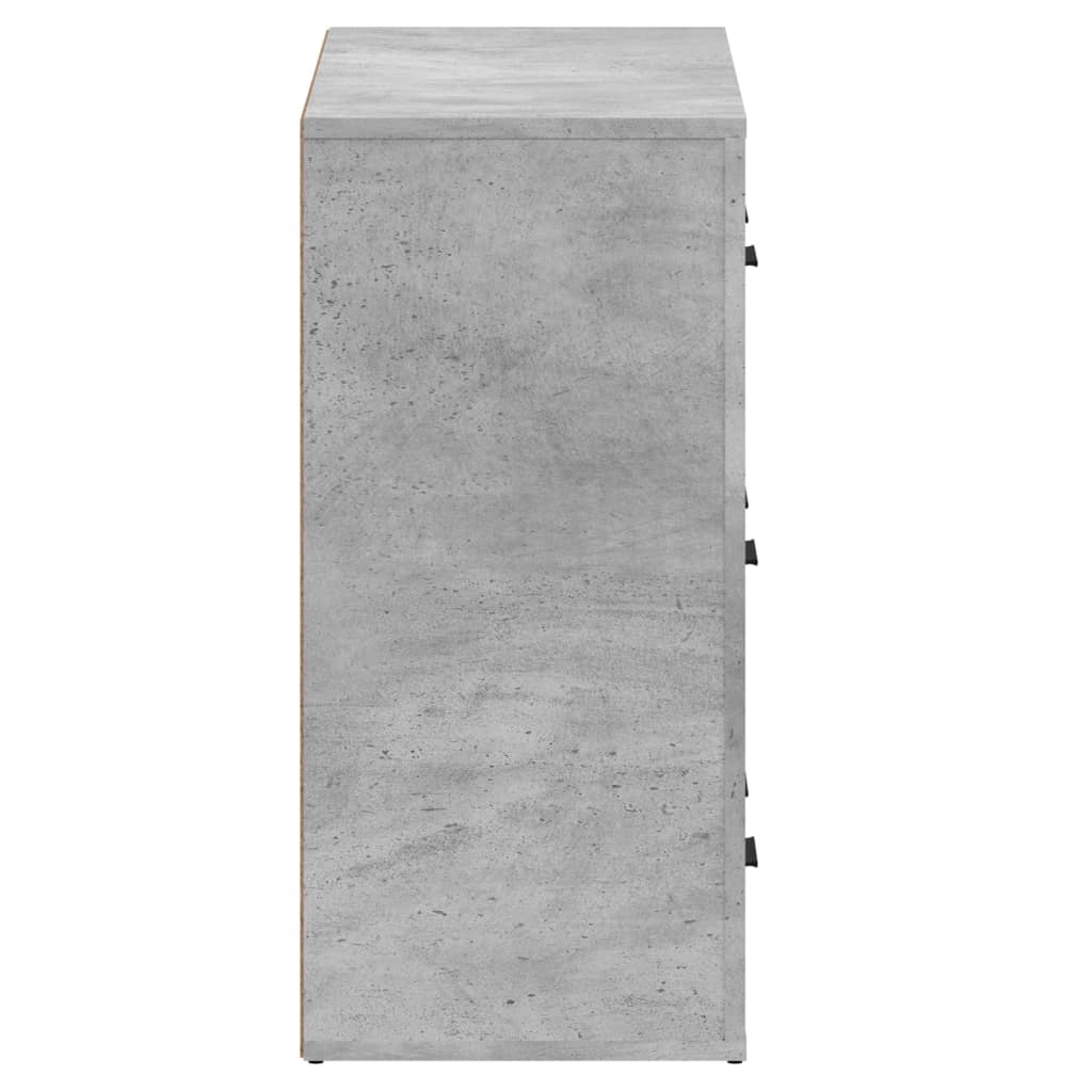 vidaXL Komoda 2 kosa betonsko siv inženirski les