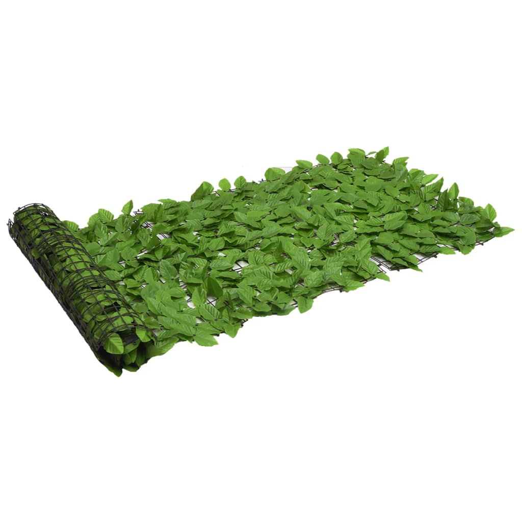 vidaXL Balkonsko platno z zelenim listjem 400x75 cm