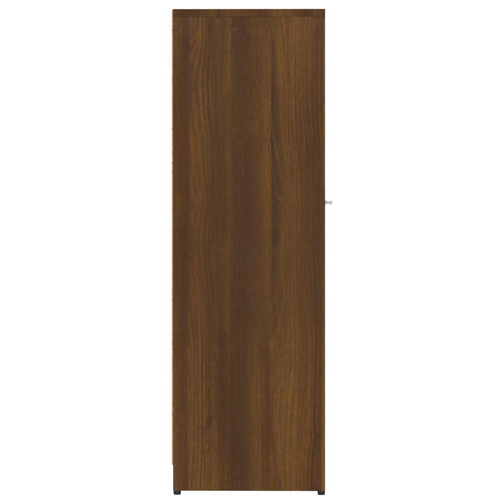 vidaXL Kopalniška omarica rjavi hrast 30x30x95 cm inženirski les