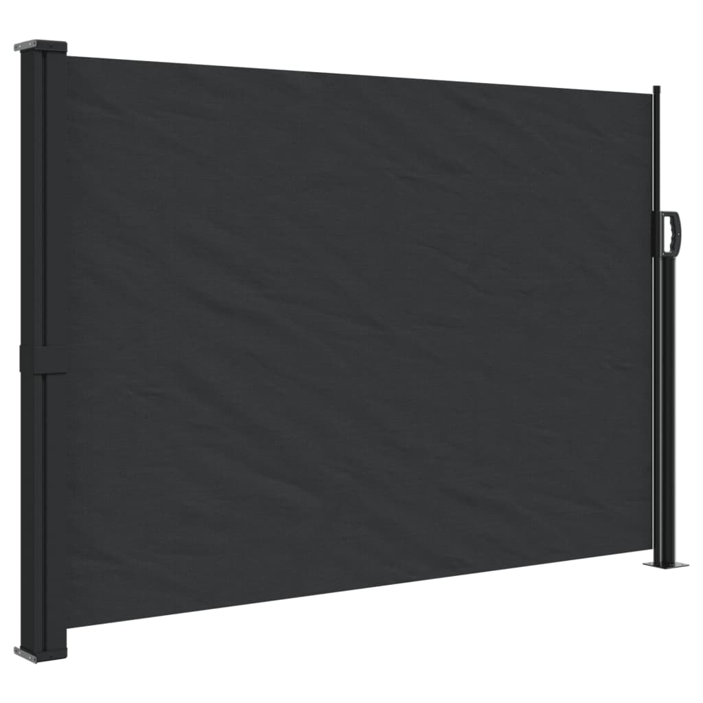 vidaXL Zložljiva stranska tenda črna 140x500 cm