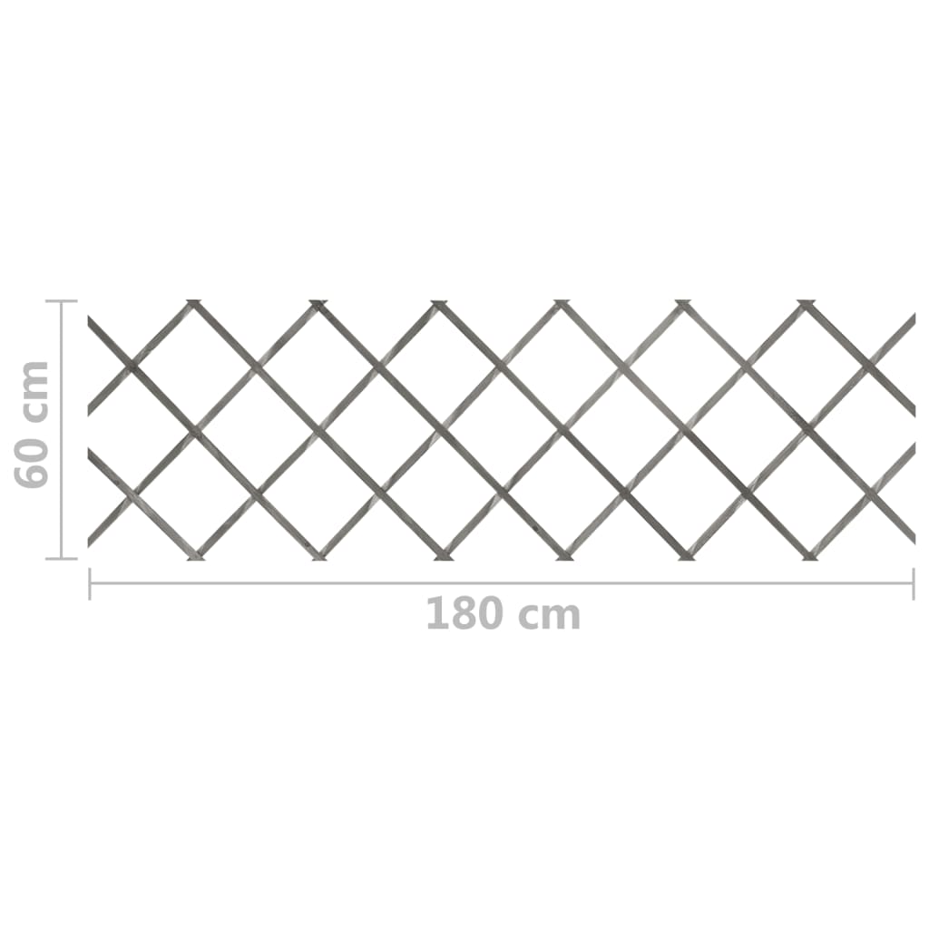 vidaXL Mrežaste ograje 5 kosov siv trden les jelke 180x60 cm