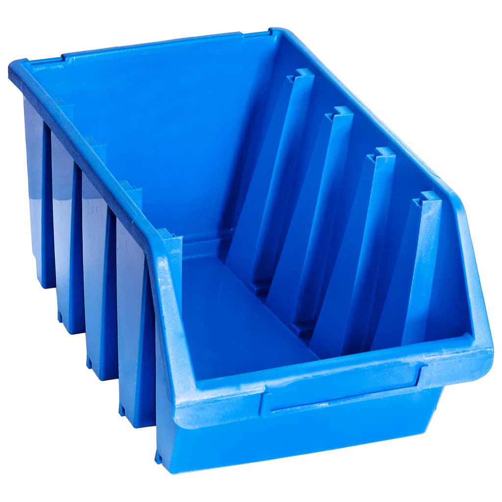vidaXL Zabojčki za shranjevanje 14 kosov modra plastika