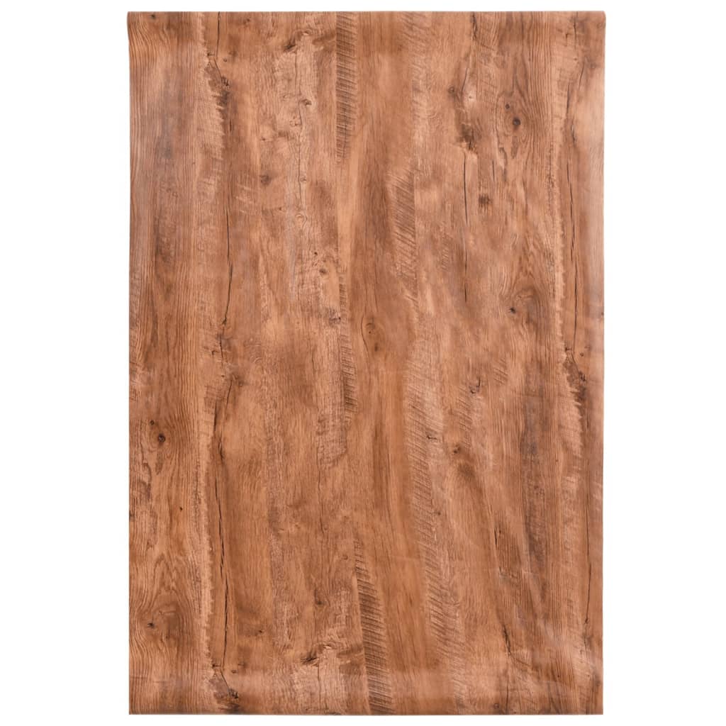 vidaXL Nalepka za pohištvo samolepilna videz lesa 90x500 cm PVC