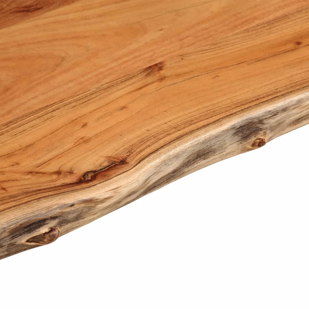 vidaXL Stranska mizica 40x40x2,5 cm trden akacijev les živi rob