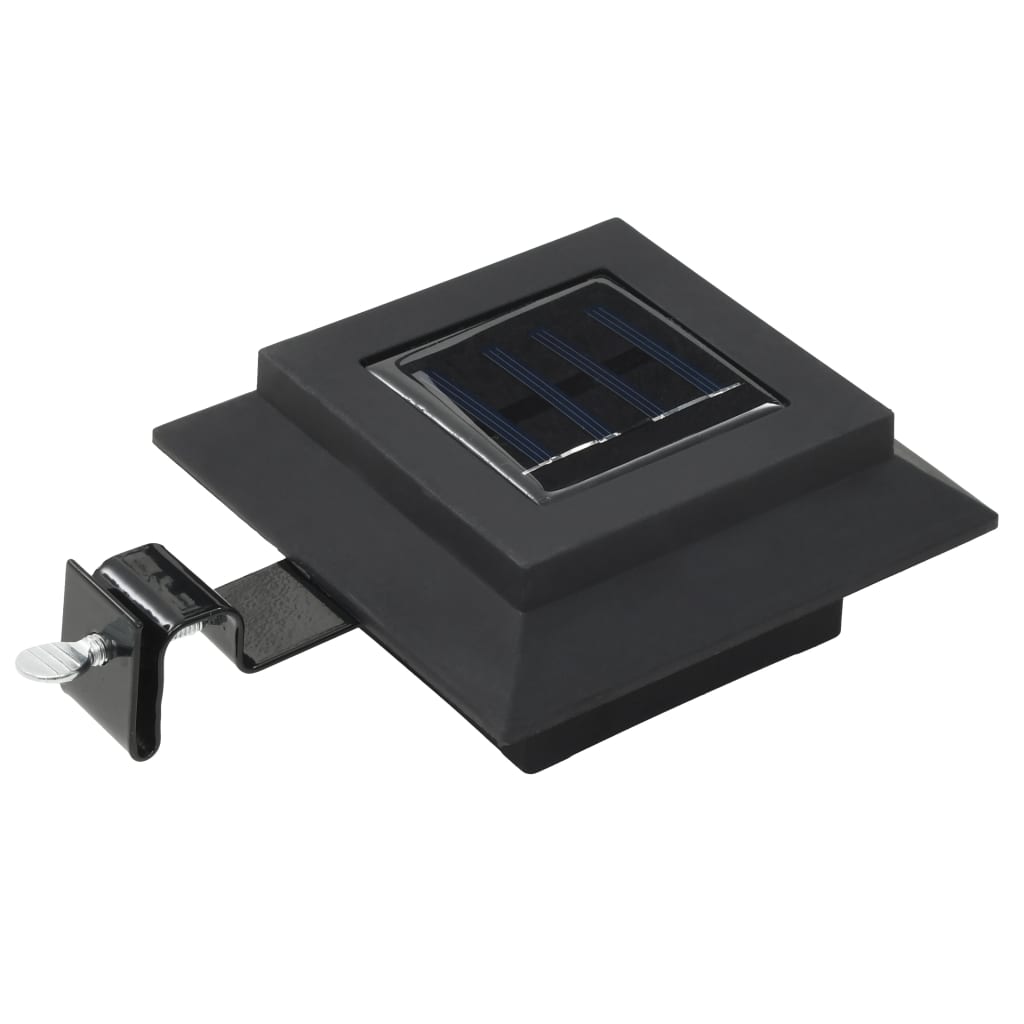 vidaXL Zunanje solarne svetilke 12 kosov LED kvadratne 12 cm črne